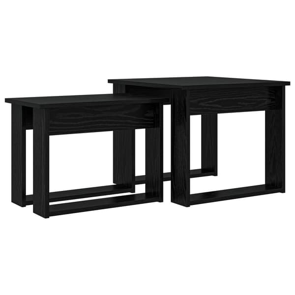 Kaffebordsset 2 pcs Svart Ek Konstruerat trä