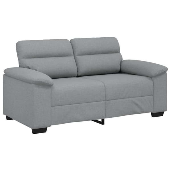 2-sitssoffa ljusgrå 160x81x84 cm tyg