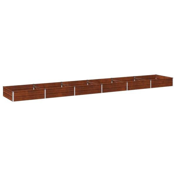Höjd Trädgårdsbädd Rostig 480 x 80 x 24 cm corton