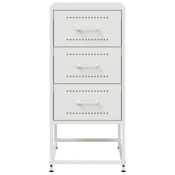 Sängbord 2 st vit 36x39x78 cm stål