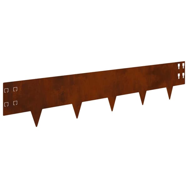 Kant för gräsmatta 30 pcs 100 x 20 cm Stål Rostig