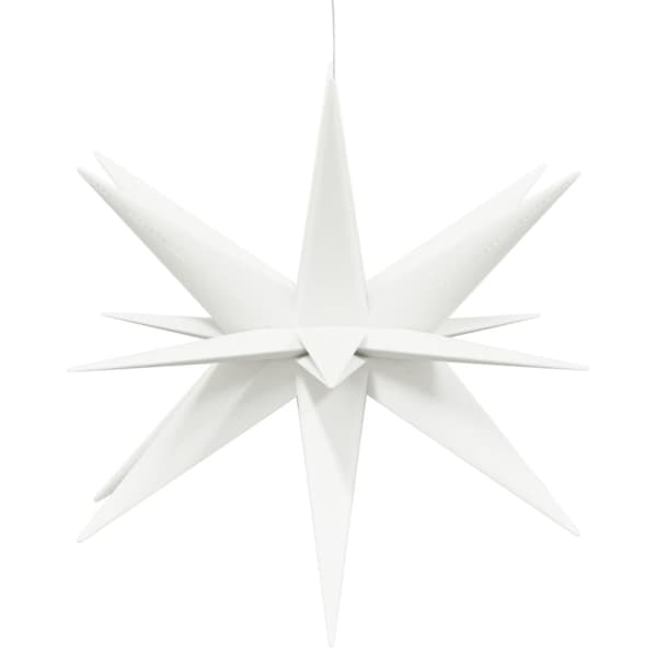 Stjärna med LED-belysning vikbar vit 57 cm