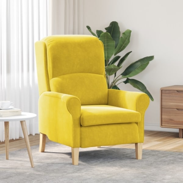 Gul Fåtölj Gul Textil, Trä Standard Gul Fåtölj Rektangulär