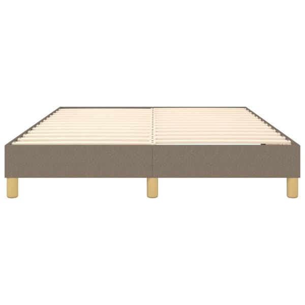 Boxspring-sängram taupe 140x200 cm tyg