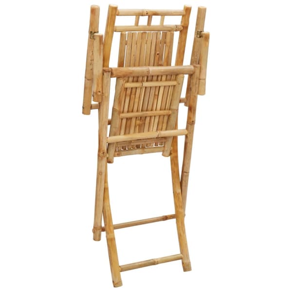 Hopfällbara trädgårdsstolar 6 st 53x66x99 cm bambu