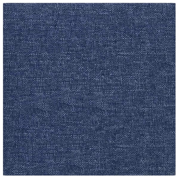 Väggsänggavel 12 pcs Blå 30 x 30 cm tyg