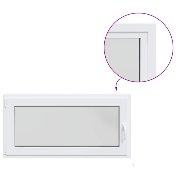 Källarfönster RISOR 120 x 50 cm PVC och glas