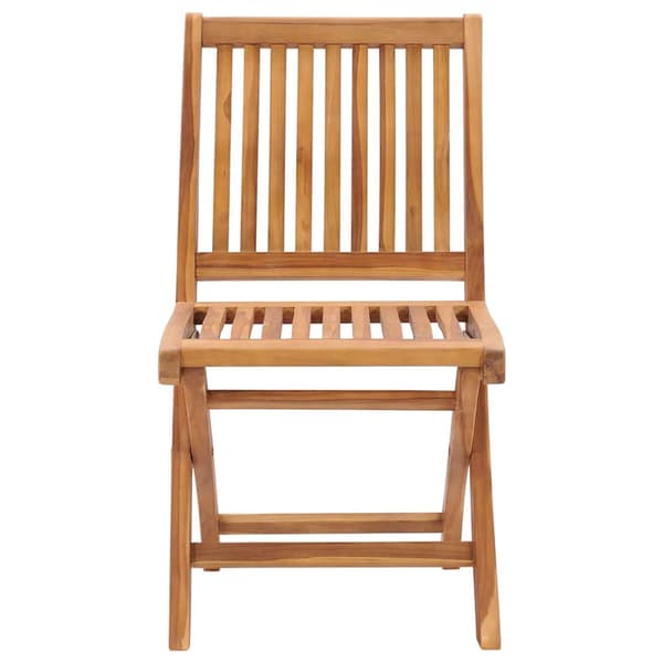 Hopfällbara trädgårdsstolar 4 st massiv teak
