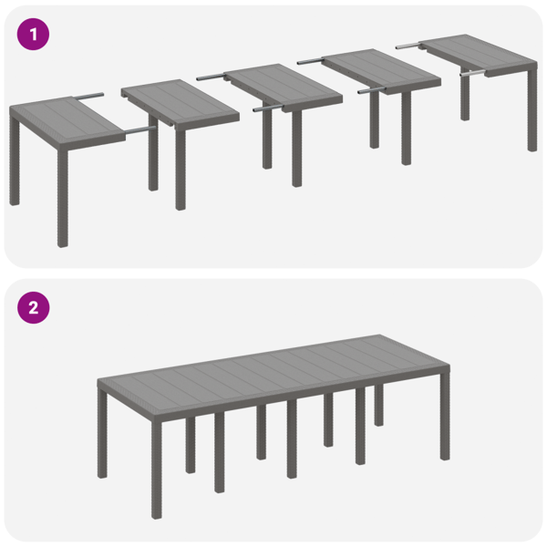 Trädgårdsmöbelset 9 st Vit Polypropylen