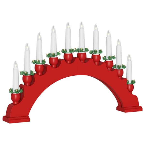 Julbåge med 10 LED-ljus LED-lampor Varmvit 47 x 5 x 29 cm