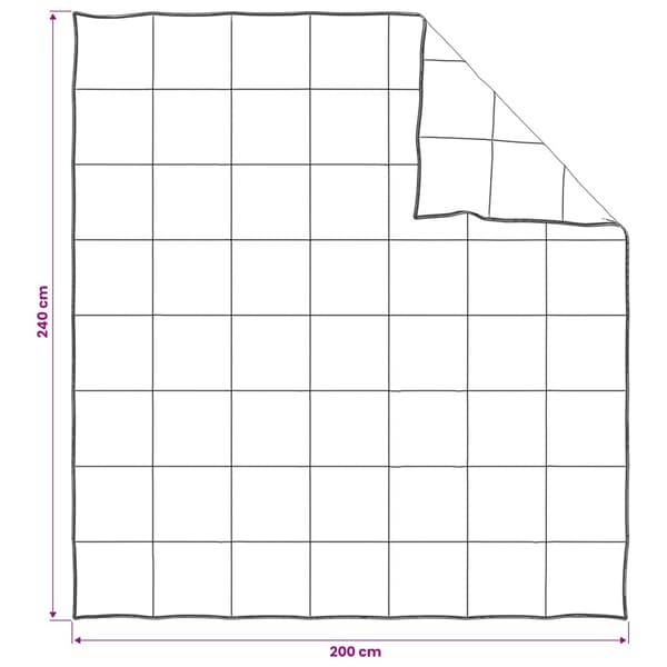 Duntäcke och Kuddset 3 st 200 x 240 cm Vinter 1030 g/pc Vit