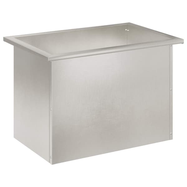 Odlingslåda med LED Silver 40 x 60 x 40 cm Rostfritt stål