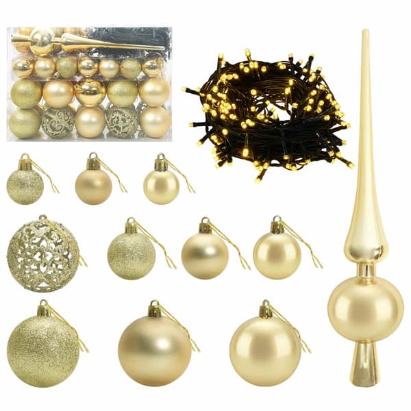 Artificial Christmas Tree with Bauble 150 cm 150 LED-lampor