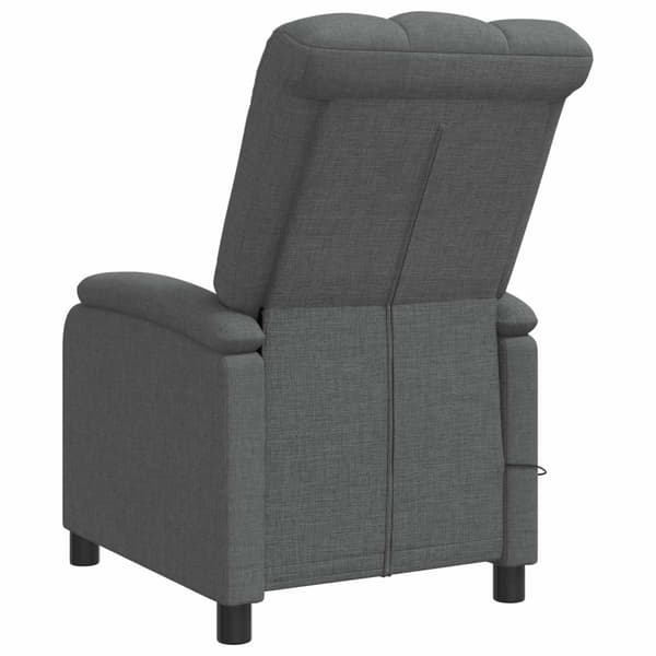 Massagefåtölj Mörkgrå Tyg