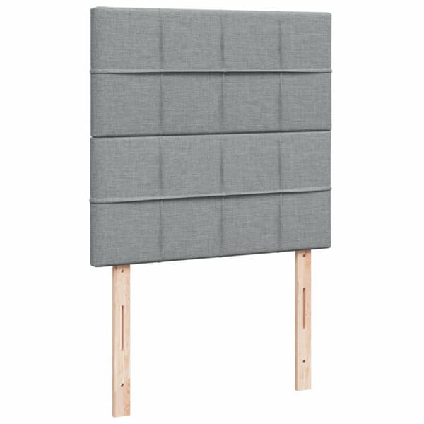 Ramsäng med madrass ljusgrå 80x200 cm tyg
