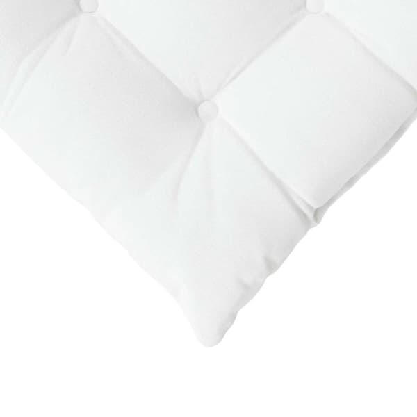 Sittkuddar 4 pcs Vit 40 x 40 x 6 cm tyg