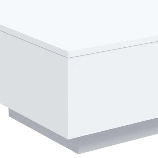 Soffbord vit 55x55x31 cm konstruerat trä