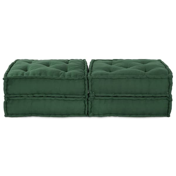 Modulsofa enhet 2 st Tyg Grön 140 x 70 x 36 cm
