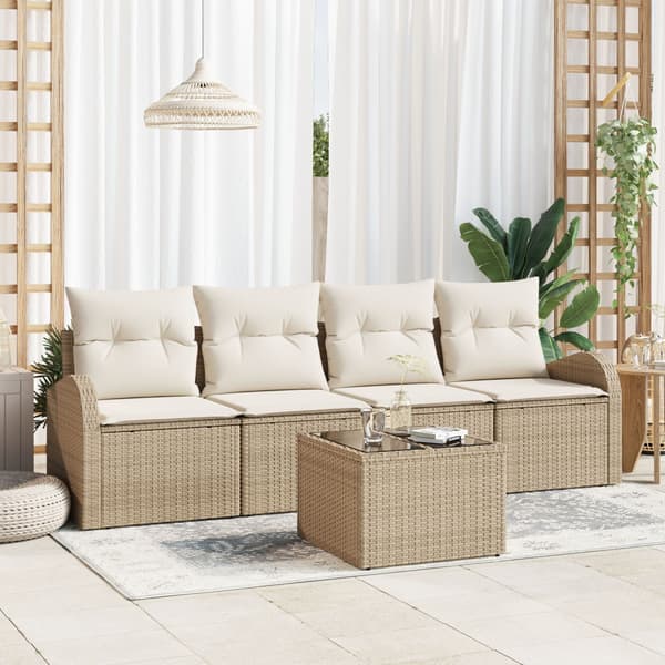 Trädgårdsoffset Beige 55 x 55 x 37 cm konstrotting