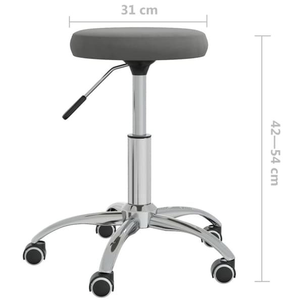 Massagepall mörkgrå sammet
