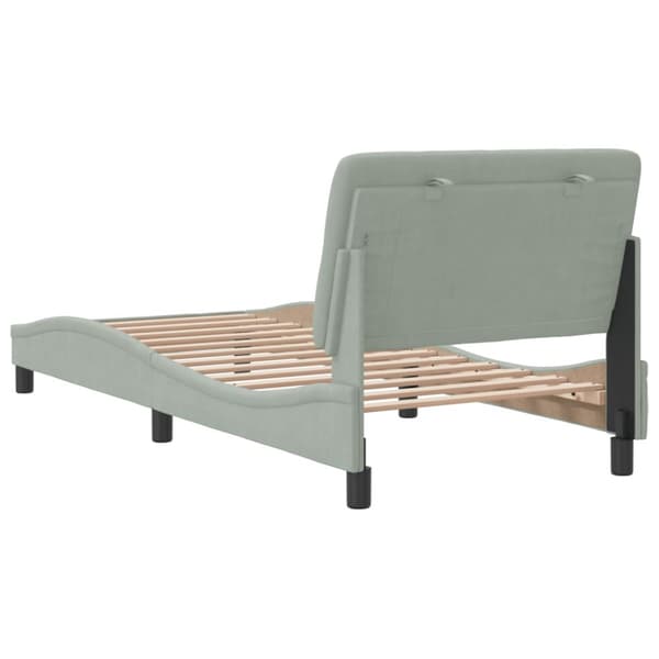 Bed Frame without Mattress Light Grey 80x200 cm Velvet