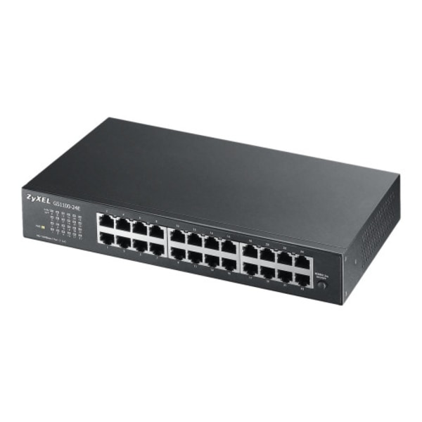 Zyxel GS-1100-24E - switch - 24 portar - ohanterad - rackmonterbar Svart