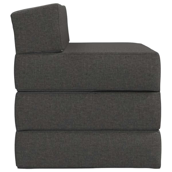 Fällbar Soffbed Mörkgrå 200 x 70 x 10 cm Tyg