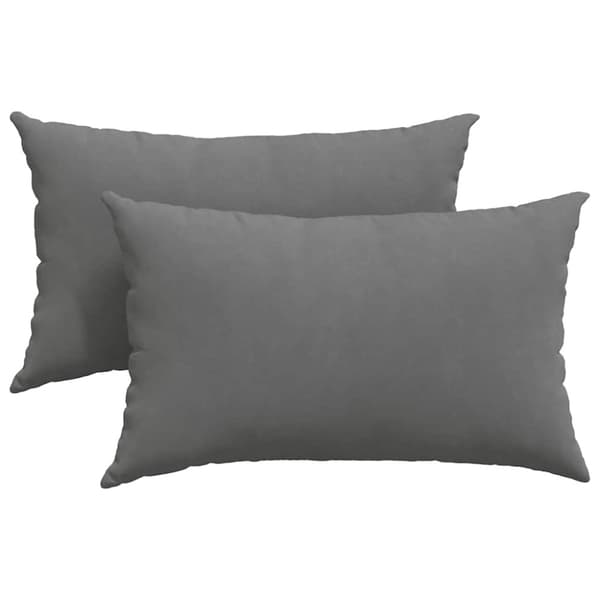 Sofakuddar 2 pcs Mörkgrå 50 x 30 cm tyg