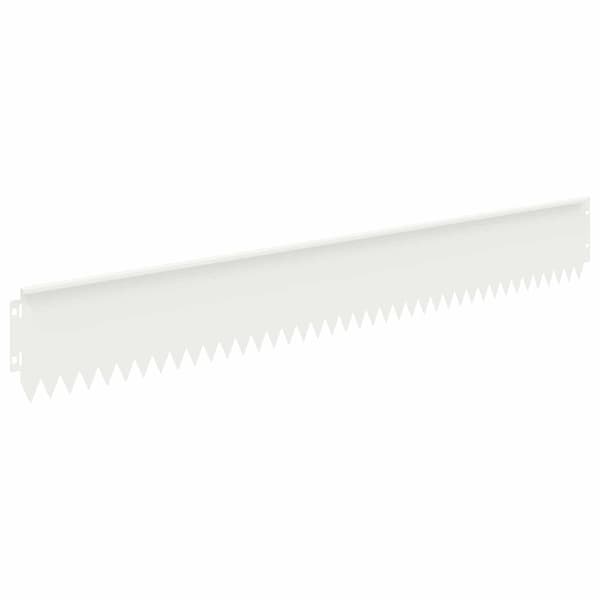 Kant för gräsmatta 30 pcs 103 x 15 cm Stål Vit