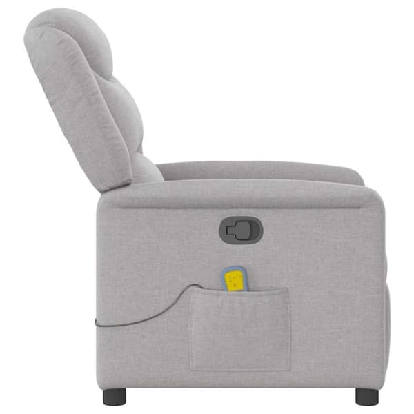 Massagefåtölj molngrå tyg