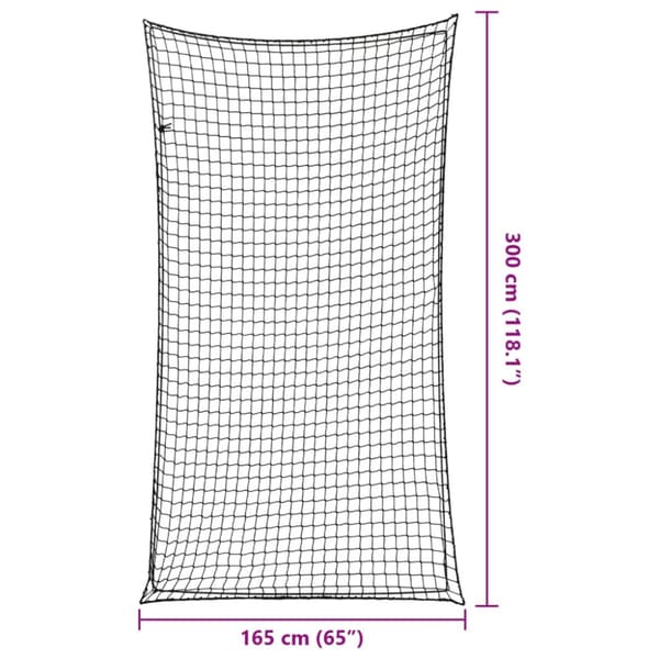 Lastnät med elastiskt rep svart 3x1,65 m PP