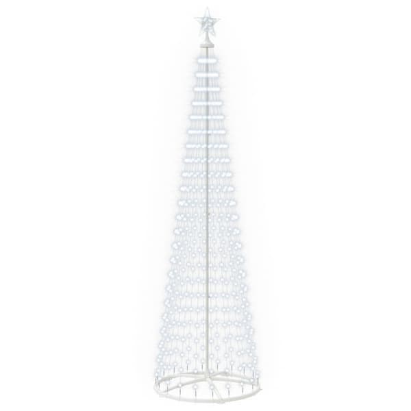 LED-konjulgran 250 cm 470 LED-lampor Kallvit Stål Vit
