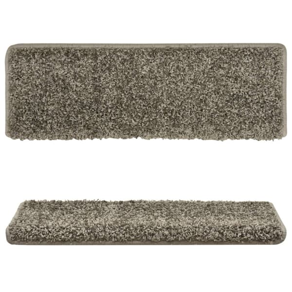 Trappmattor 10 st 65x21x4 cm grå rektangulär kant