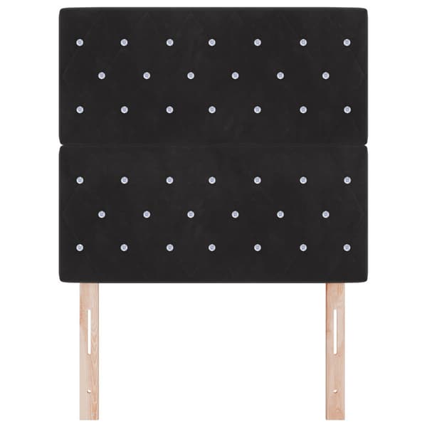 Huvudgavel Svart 100 cm Sammet