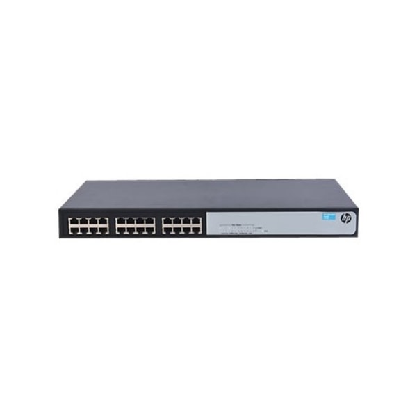 HPE OfficeConnect 1420 24G - switch - 24 portar - ohanterad - rackmonterbar Svart