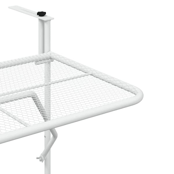 Balkongbord vit 60x40 cm stål