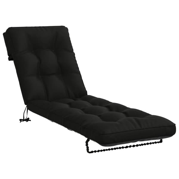 Solstol Kudde VIANEN 100% Polyester Svart 200 x 50 x 8 cm