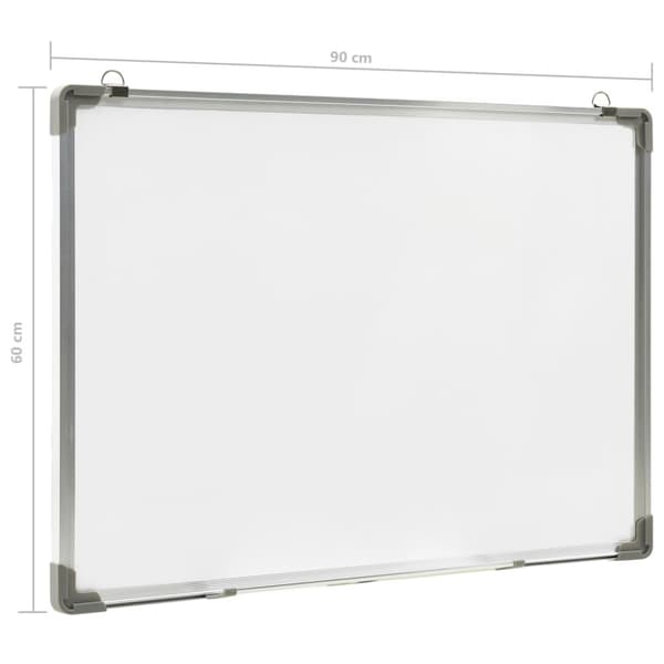Magnetisk whiteboard vit 90x60 cm stål