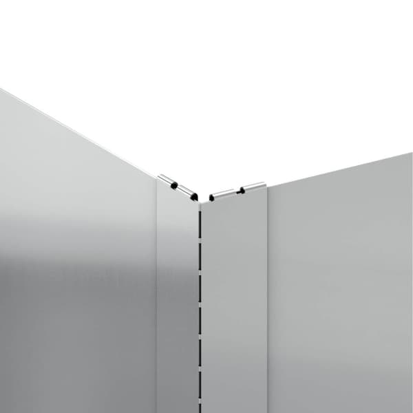 Kant för gräsmatta 4 pcs 60 x 60 x 20 cm Stål Silver