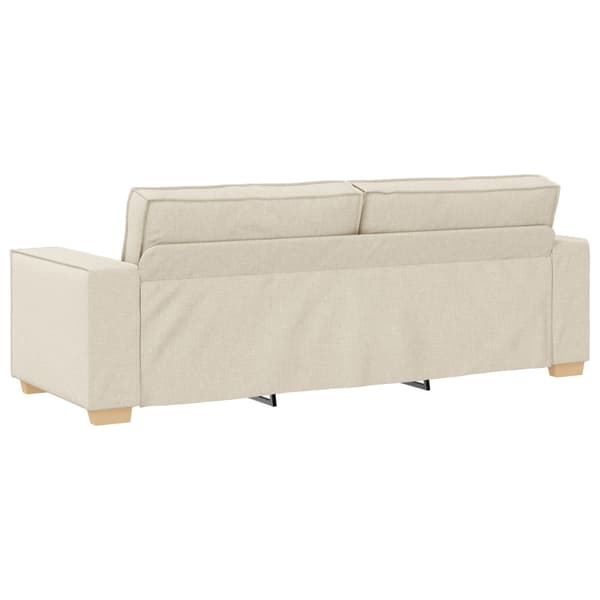Soffa 2 st Beige Linnenblandad tyg