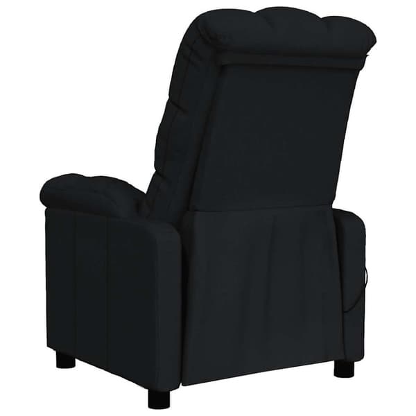 Massagefåtölj svart tyg