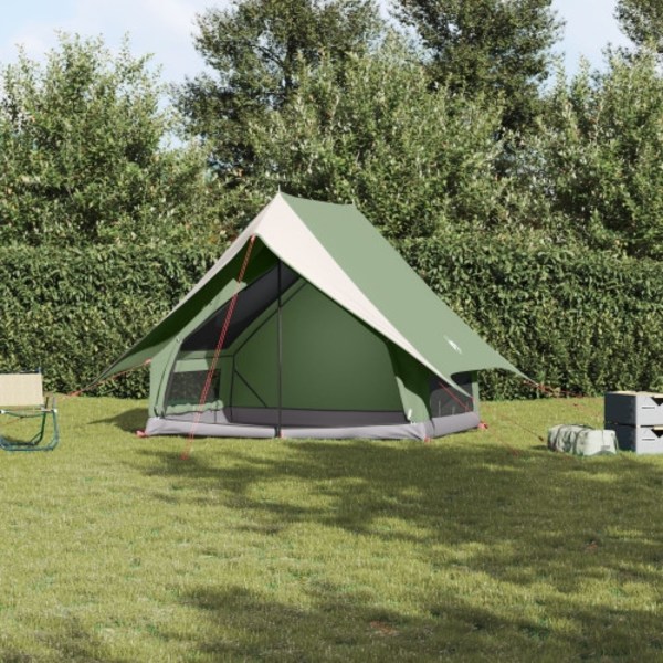 Campingtält A-Frame 3-personers Grön Vattentät