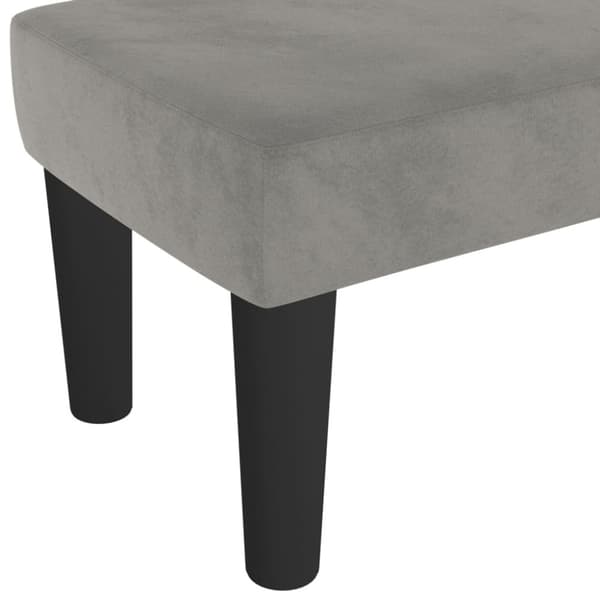 Bänk ljusgrå 70x30x30 cm sammet