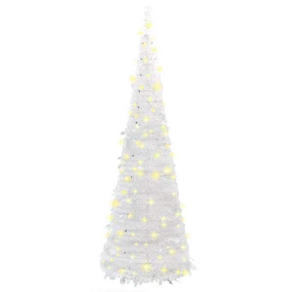 Plastgran pop-up 200 LED vit 210 cm