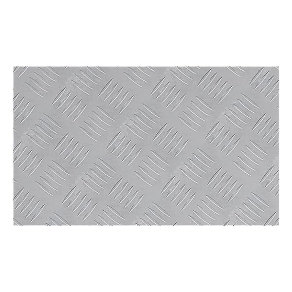Trappsteg Rektangulär 2 pcs Silver 50 x 30 cm Aluminium