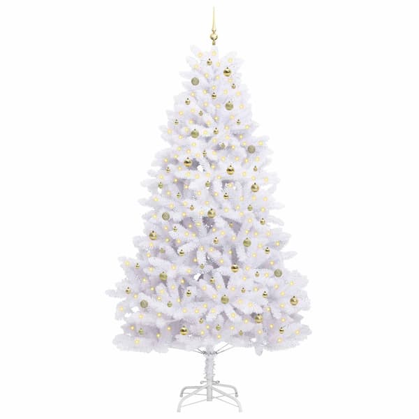 Plast Hingad Julgran Vit 270 cm PVC och stål