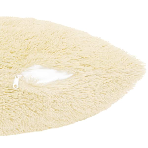 Kuddöverdrag 6 st HEERLEN Gräddvit 50 x 75 cm PV Fleece