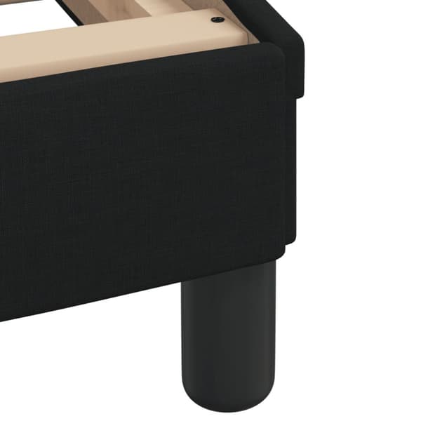 Bed Frame without Mattress "Hvar" Black 80x200 cm Fabric