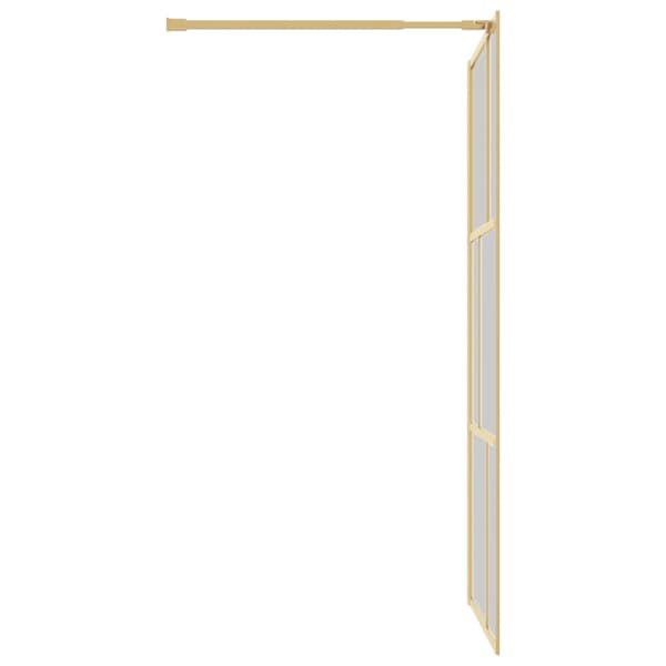 Duschvägg med klart ESG-glas guld 115x195 cm