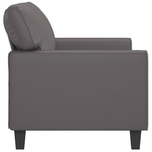 2-sitssoffa grå 140 cm konstläder
